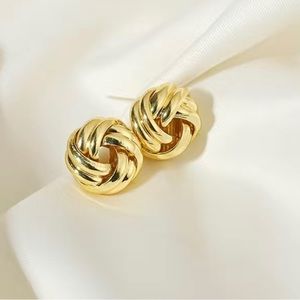 Yellow Gold Love Knot Earrings